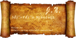 Járfás Nikolett névjegykártya