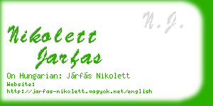 nikolett jarfas business card